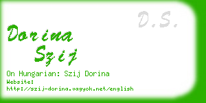 dorina szij business card
